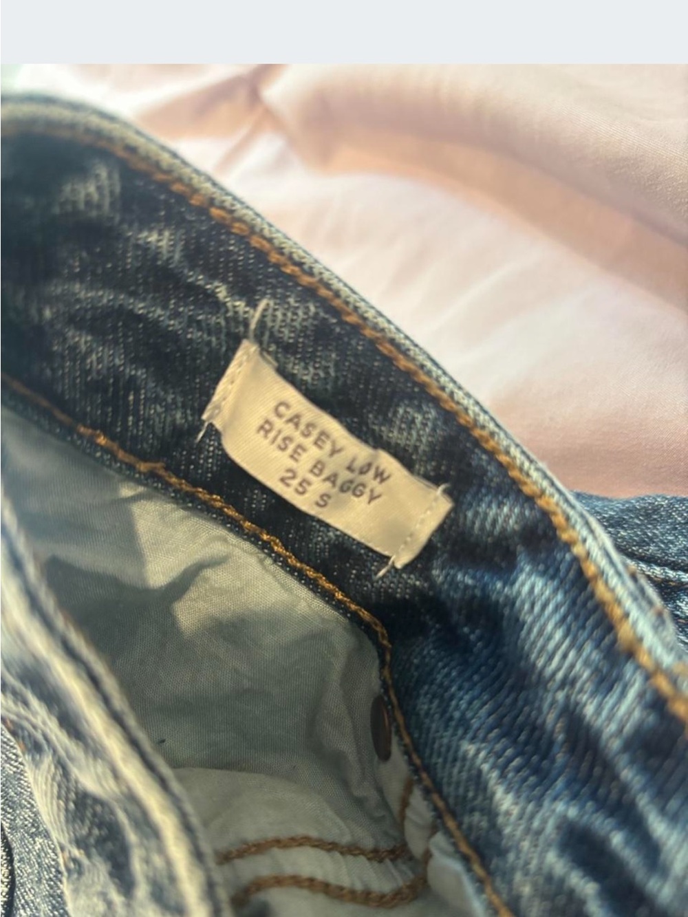 PacSun Women’s Baggy PETITE Jeans in Dark Blue Wash - Picture 4 of 5